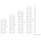 Hydraulický ohřívač ručníků Amaretti s horizontálními prvky, vyrobený v Itálii Viadurini