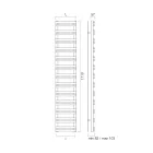 Hydraulický ohřívač ručníků s horizontálními prvky Made in Italy - Amaretti Viadurini