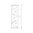 Hydraulický ohřívač ručníků se čtvercovými prvky Made in Italy - Mandle Viadurini