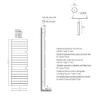 Hydraulický ohřívač ručníků z černé uhlíkové oceli Made in Italy - Carezza Viadurini