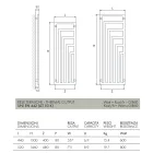Hydraulický ocelový ohřívač ručníků s moderním designem Made in Italy - Potentia Viadurini