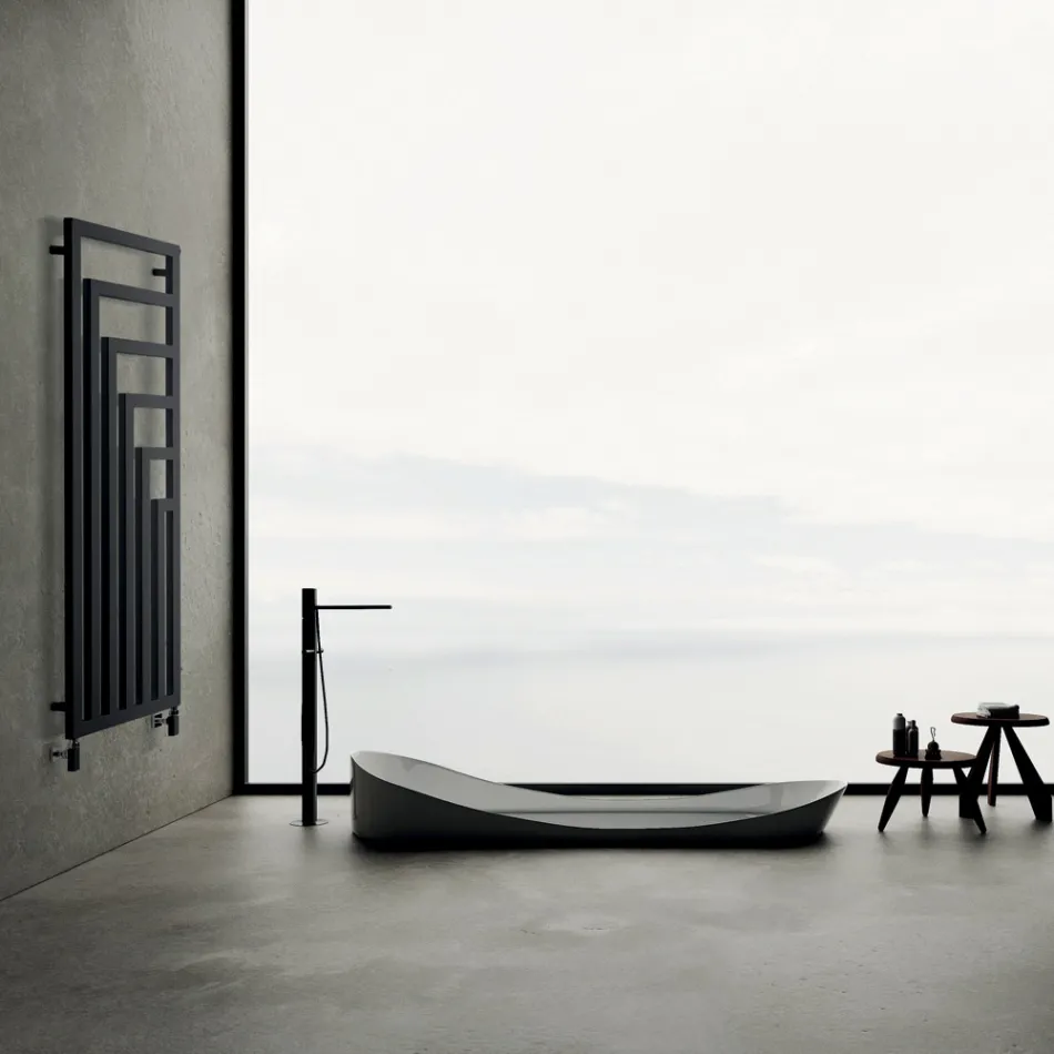 Hydraulický ocelový ohřívač ručníků s moderním designem Made in Italy - Potentia Viadurini