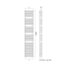 Hydraulický ohřívač ručníků v ocelovém hliníkovém provedení Made in Italy - Briošky Viadurini