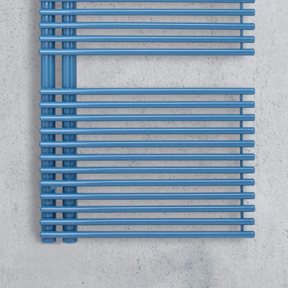 Ohřívač ručníků z uhlíkové oceli s elektrickým systémem - Arašídy Viadurini