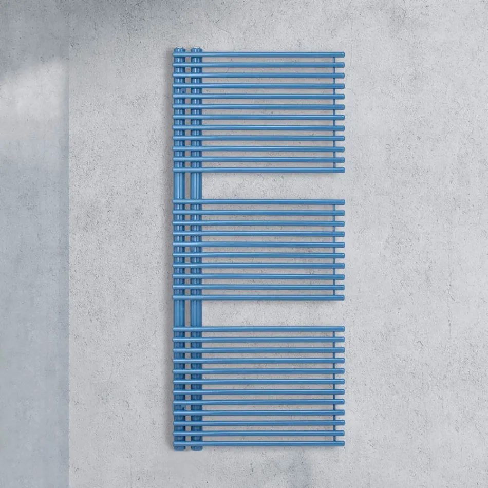 Ohřívač ručníků z uhlíkové oceli s elektrickým systémem - Arašídy Viadurini