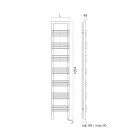 Ocelový ohřívač ručníků s elektrickým systémem Made in Italy - Rum Viadurini