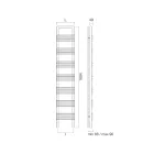 Ocelový ohřívač ručníků s hydraulickým systémem Made in Italy - Rum Viadurini