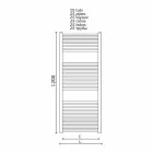 Nerezový ohřívač ručníků na zeď do koupelny, 2 velikosti 391 W - Italo Viadurini