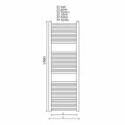 Nerezový ohřívač ručníků na zeď do koupelny, 2 velikosti 391 W - Italo Viadurini