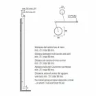 Nerezový ohřívač ručníků na zeď do koupelny, 2 velikosti 391 W - Italo Viadurini