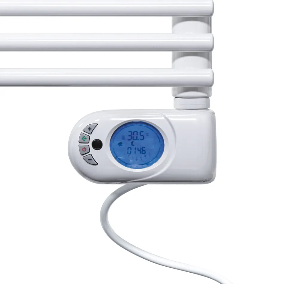 Smíšený ohřívač ručníků se 4 sadami horizontálních prvků vyrobený v Itálii - Meringa Viadurini