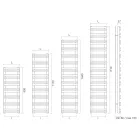 Amaretti Mixed Ohřívač ručníků s horizontálními prvky Vyrobeno v Itálii Viadurini