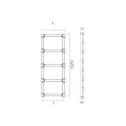 Smíšený ohřívač ručníků z mosazi se spojovacími kuličkami Made in Italy - Ricotta Viadurini