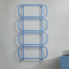 Elektrický žebřík na ohřívání ručníků z barevné ploché oceli Made in Italy - Řetěz Viadurini