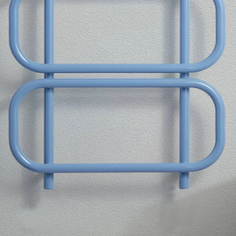 Elektrický žebřík na ohřívání ručníků z barevné ploché oceli Made in Italy - Řetěz Viadurini