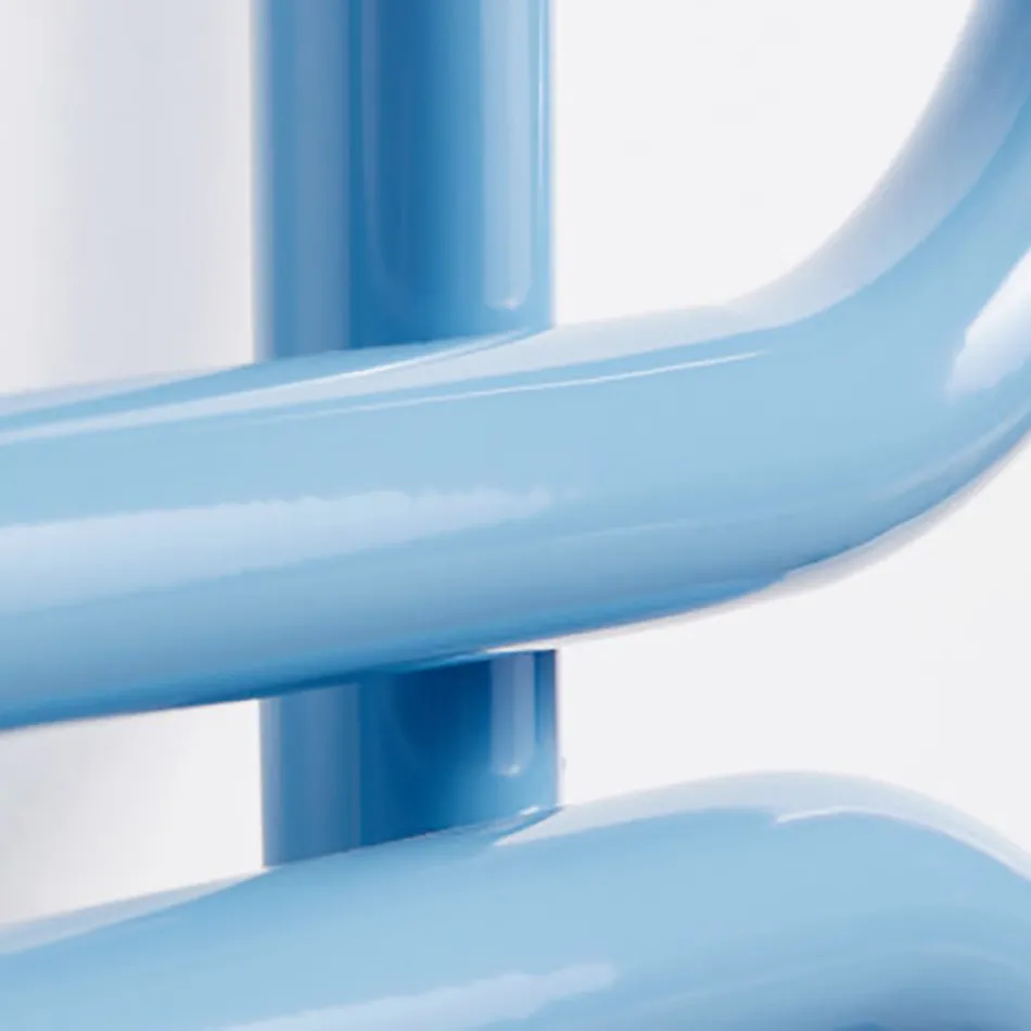 Elektrický žebřík na ohřívání ručníků kulatá ocel Made in Italy - Řetěz Viadurini