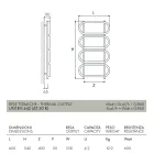 Elektrický žebřík na ohřívání ručníků kulatá ocel Made in Italy - Řetěz Viadurini