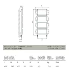 Kulatý barevný ocelový hydraulický žebřík na ohřívání ručníků vyrobený v Itálii - řetěz Viadurini