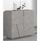 Vysoký nebo nízký stojan na boty v designu udržitelného dřeva se 2 nebo 4 dveřmi - Fjona Viadurini