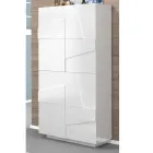 Vysoký nebo nízký stojan na boty v designu udržitelného dřeva se 2 nebo 4 dveřmi - Fjona Viadurini