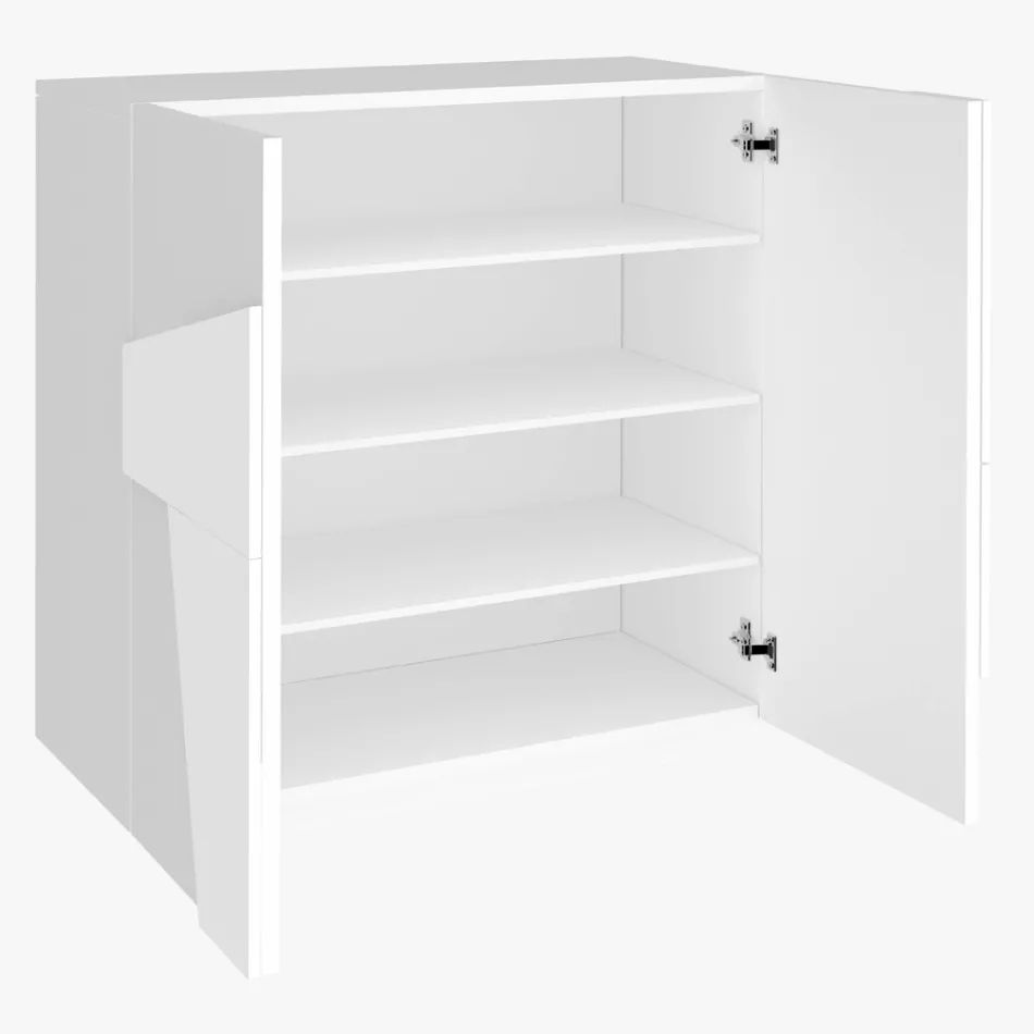 Vnitřní botník se 2 melaminovými dvířky Made in Italy - Naditza Viadurini