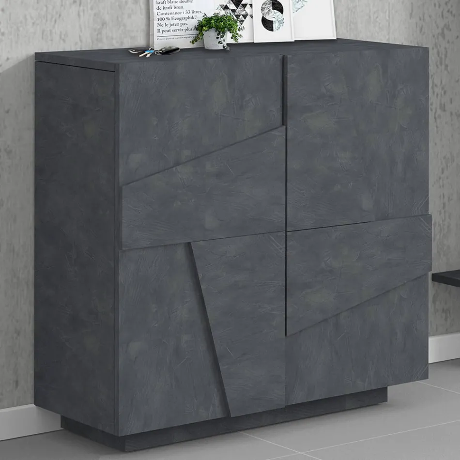 Vnitřní botník se 2 melaminovými dvířky Made in Italy - Naditza Viadurini