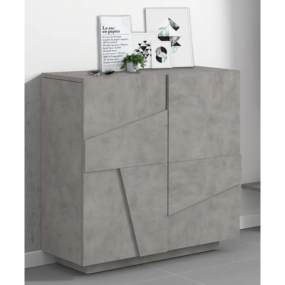 Vnitřní botník se 2 melaminovými dvířky Made in Italy - Naditza Viadurini