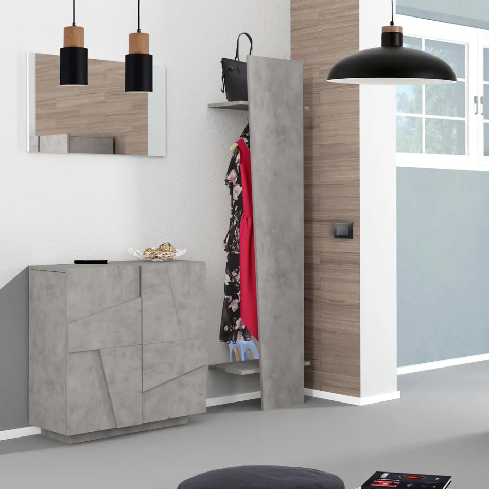 Vnitřní botník se 2 melaminovými dvířky Made in Italy - Naditza Viadurini