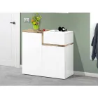 Vchodový botník 3 nebo 4 dvířkový z bílého dřeva a břidlice nebo javoru - Tiscali Viadurini