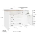 Vchodový botník 3 nebo 4 dvířkový z bílého dřeva a břidlice nebo javoru - Tiscali Viadurini