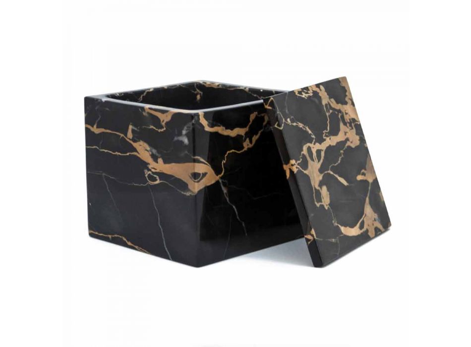 Krabice s víkem v Portoro Marble Design Square Italian - Maelissa Viadurini
