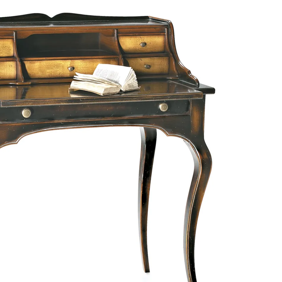 Psací stůl s 5 zásuvkami a odnímatelnou deskou Made in Italy - Maia Viadurini