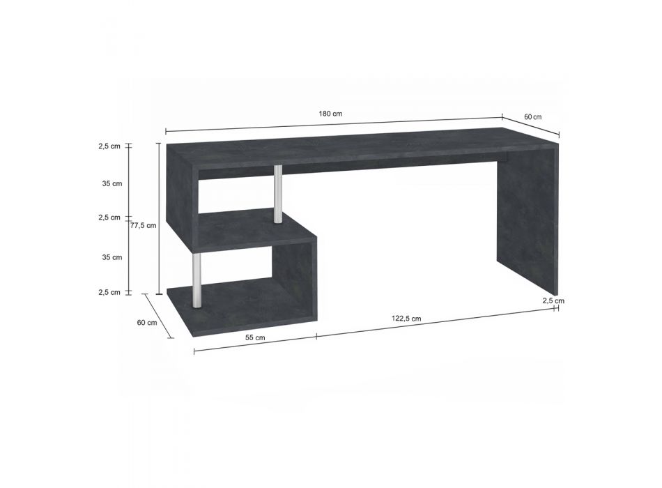 Bílý nebo břidlicový stůl v italském designu Dřevo 3 velikosti - Michel Viadurini