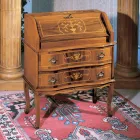 Klasický dřevěný stůl s klopou a zásuvkami vyrobený v Itálii - elegantní Viadurini