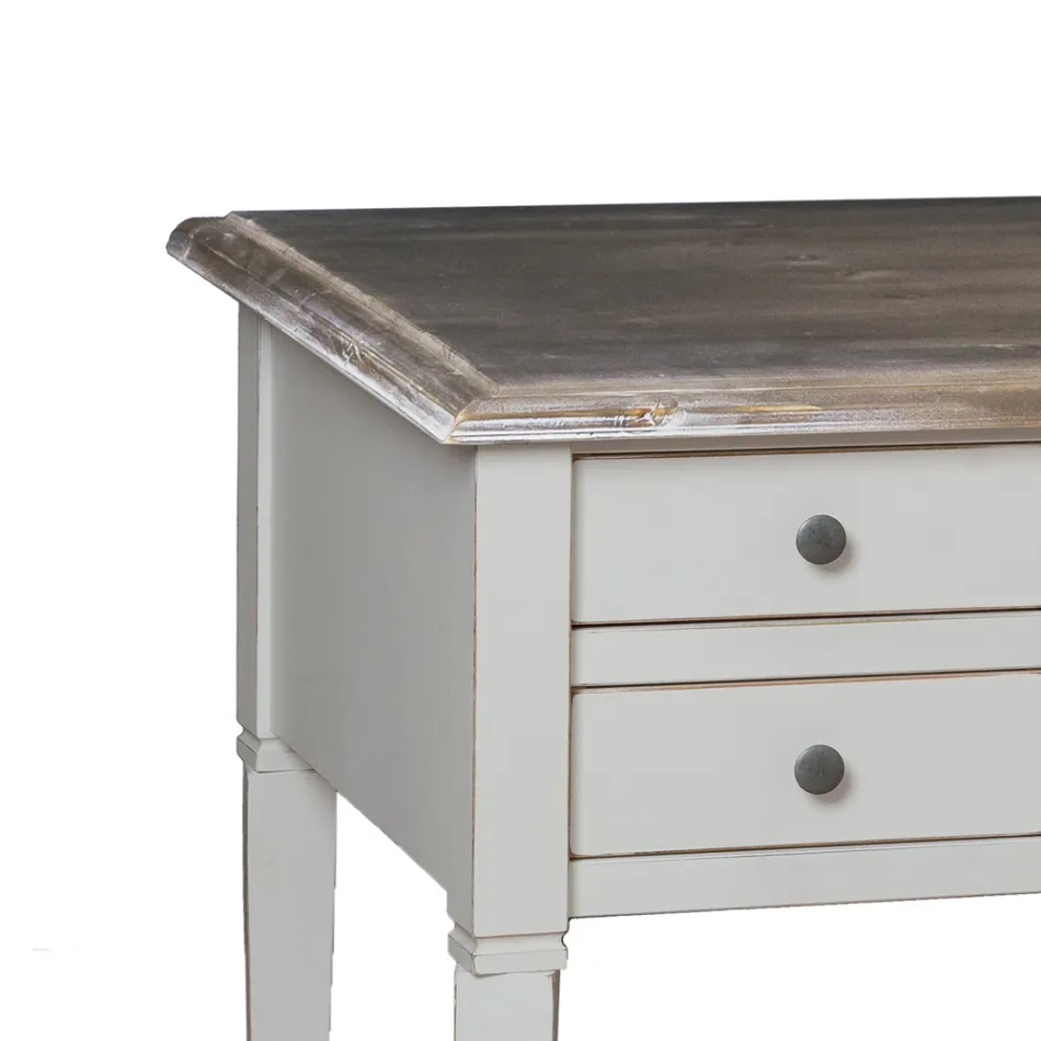 Psací stůl s 5 zásuvkami z masivního dřeva Made in Italy - Fontus Viadurini