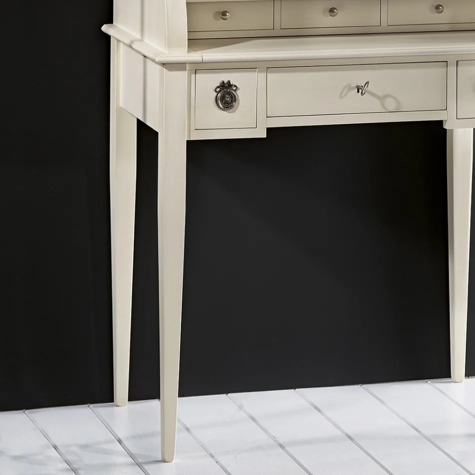 Psací stůl se 6 vnějšími zásuvkami, 3 vnitřními zásuvkami a 1 přihrádkou Made in Italy - Marte Viadurini