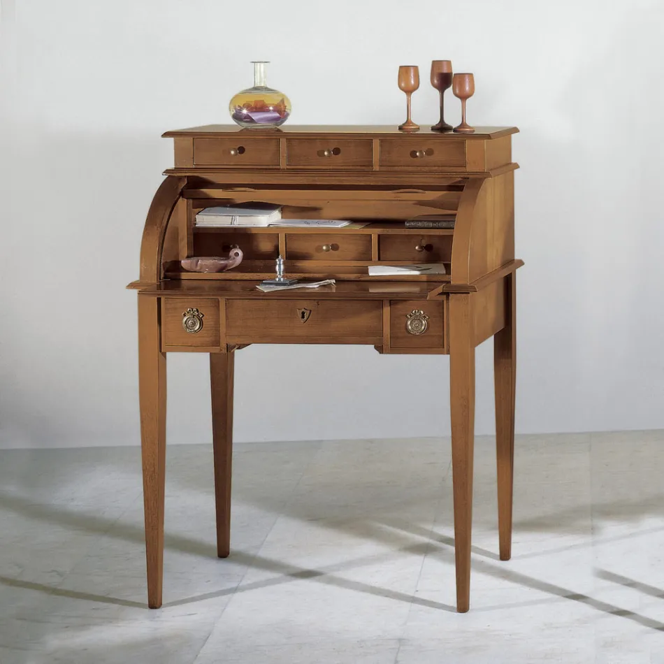 Psací stůl se 6 vnějšími zásuvkami, 3 vnitřními zásuvkami a 1 přihrádkou Made in Italy - Marte Viadurini