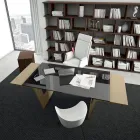 Psací stůl se skleněnou deskou Andrea Stramigioli - Frafalla Viadurini