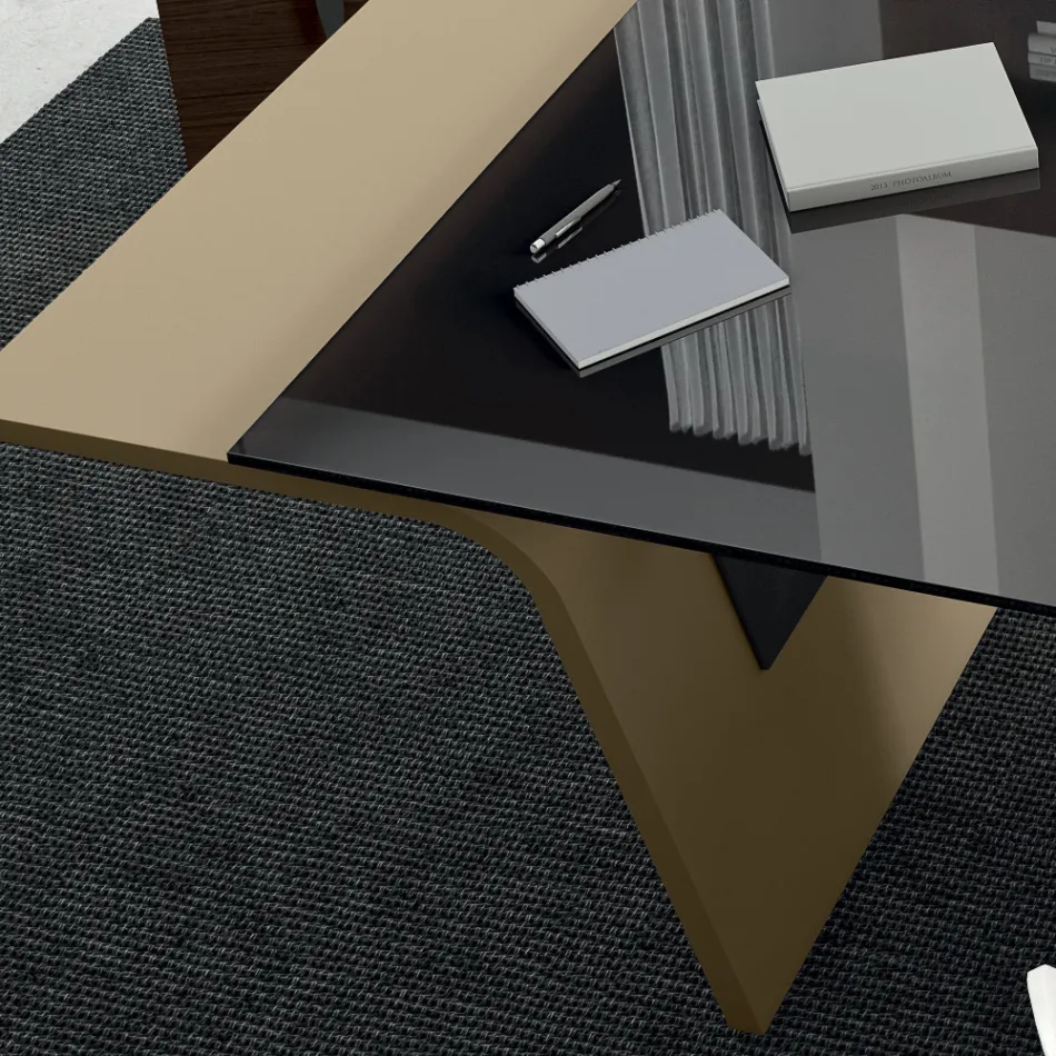 Psací stůl se skleněnou deskou Andrea Stramigioli - Frafalla Viadurini