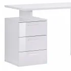 Úhlový kancelářský stůl z melaminového dřeva 2 povrchové úpravy - Analuisa Viadurini