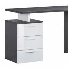 Úhlový kancelářský stůl z melaminového dřeva 2 povrchové úpravy - Analuisa Viadurini