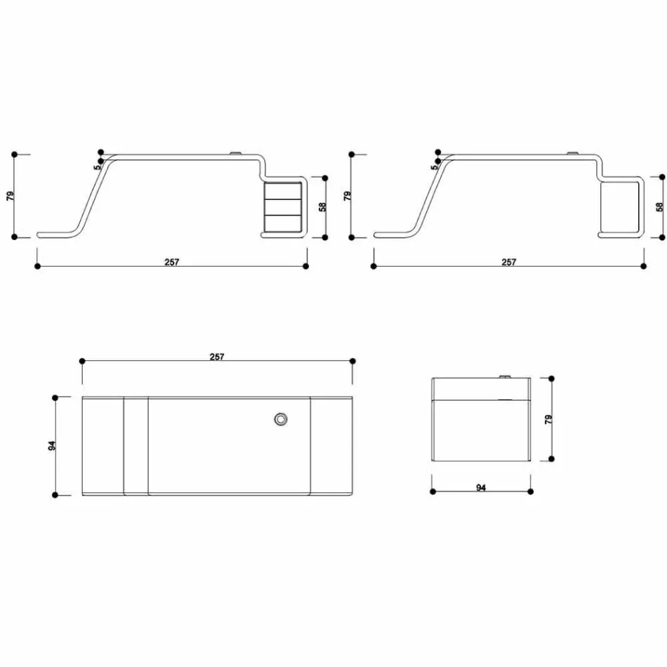 Kancelářský stůl s dřevěnou zásuvkou v Itálii, Terralba Viadurini