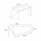 Moderní design Kancelářský stůl Mimořádné sklo Vyrobeno v Itálii - Rosalia Viadurini