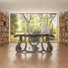 Moderní designový kancelářský stůl vyrobený v Itálii, Mirto Viadurini