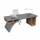 Kancelářský stůl ze dřeva a Adamantx® Bridge vyrobený v Itálii Viadurini