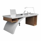 Kancelářský stůl ze dřeva a Adamantx® Bridge vyrobený v Itálii Viadurini