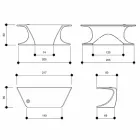 Moderní kancelářský stůl vyrobený v Itálii, Cerami Viadurini