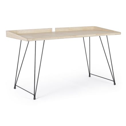 Designový stůl z oceli a dřeva Top insudtrial Style - sekretářka Viadurini