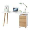 Designový stůl z borovicového dřeva a MDF deska se zásuvkou - Ginnesto
