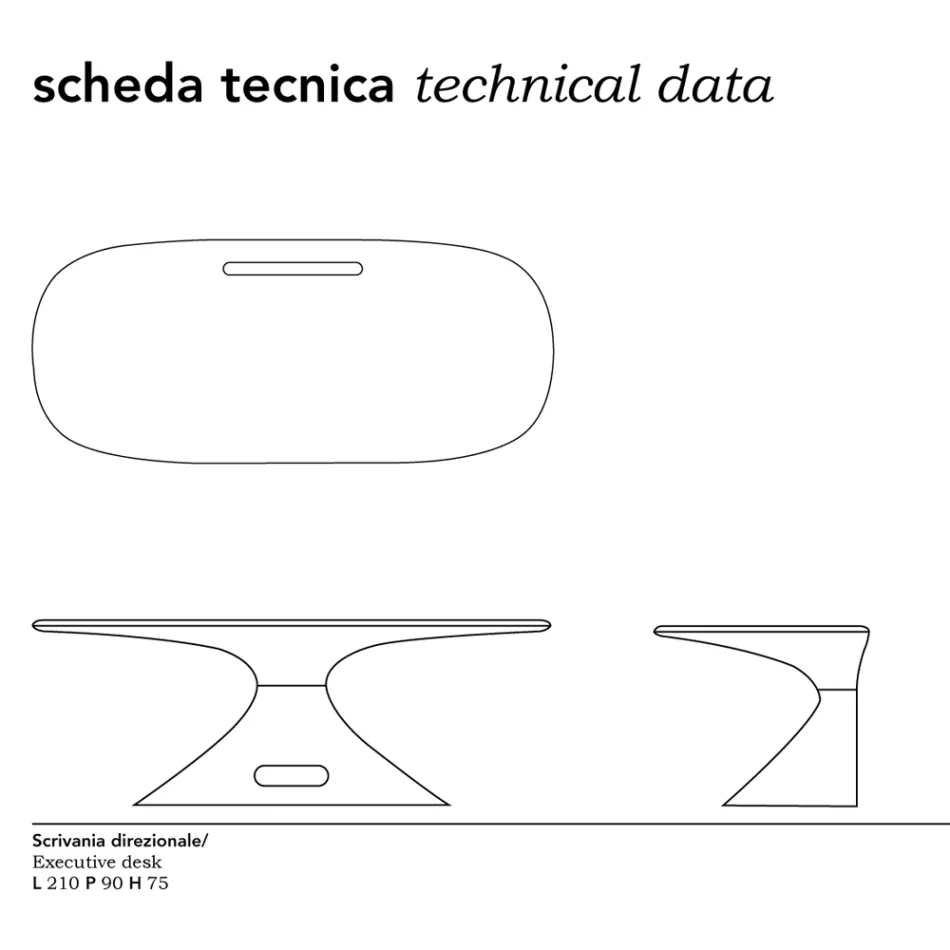 Psací stůl Karim Rashid z pryskyřice - Smania Viadurini
